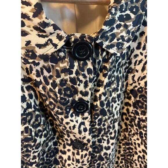 Ingredients Animal Spotted Print Four Button Swing Jacket Sz 1X - Picture 4 of 9